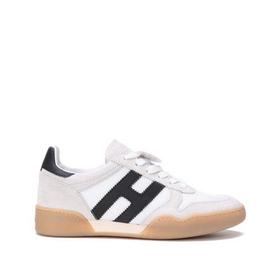 HOGAN【22春夏新款】 男士H357系列织物配皮H字母系带休闲运动鞋 HXM3570AC40QH