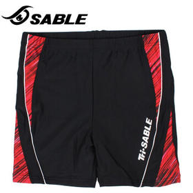 黑貂泳裤男五分速干高弹低腰平角游泳馆时尚成人防尴尬个性沙滩裤 3101