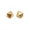 北京仓｜KJL-Satin Gold Pyramid-金色 方形 耳夹（无需耳洞）［美国设计师］ 商品缩略图1