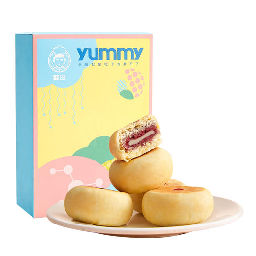 雅觅 乳酪玫瑰花饼280g 8枚鲜花饼特产小吃 营养休闲食品零食 商品图4