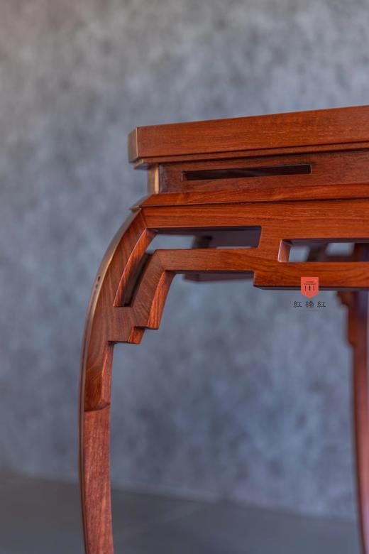 红桥红  家具严选  缅甸花梨（大果紫檀）【木面 78仿故宫文竹方桌五件套】 商品图4