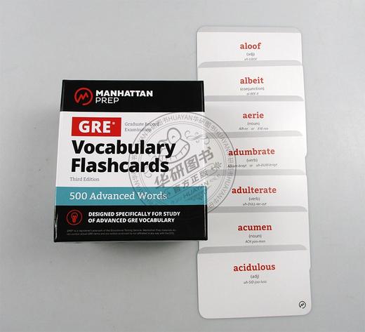 曼哈顿GRE髙级词汇卡片英文原版英语单词书 500 Advanced Words: GRE Vocabulary Flashcards Manhattan Prep 进口书籍 全英文版书 商品图2