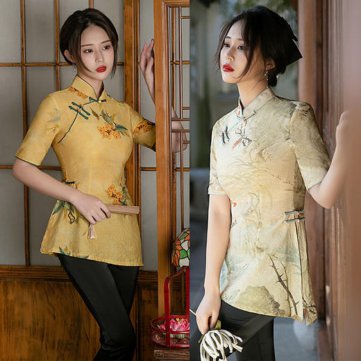GSJ-134唐装上衣旗袍套装改良复古民国中国风气质上海性感优雅 商品图1