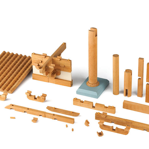 晚峰斗拱积木 中国古建筑榫卯模型 木制玩具 益智教具 商品图4