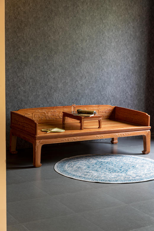 红桥红  家具严选  缅甸花梨（大果紫檀）【苏富比拍卖款 夔龙纹罗汉床】 商品图0