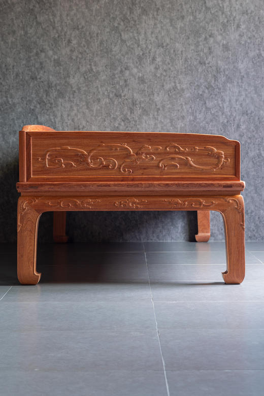 红桥红  家具严选  缅甸花梨（大果紫檀）【苏富比拍卖款 夔龙纹罗汉床】 商品图11