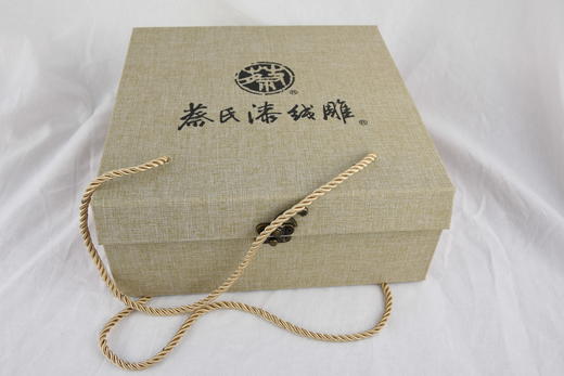 中华老字号蔡氏漆线雕青瓷兰花对瓶 商品图4