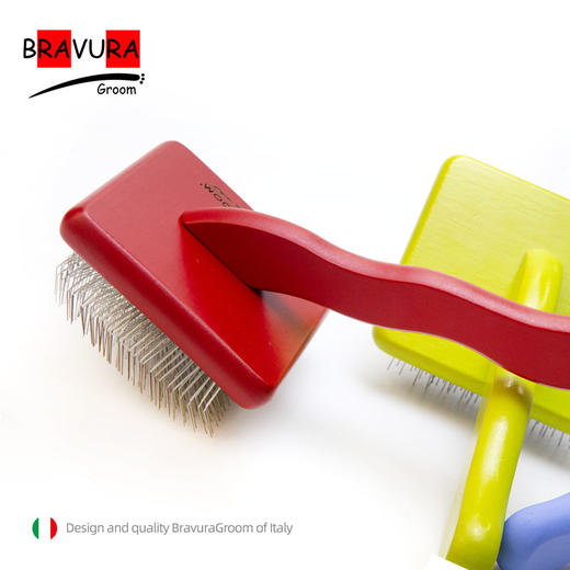 宠物MARK原木平面针梳 大号 意大利BRAVURAGROOM 大板针梳 商品图3