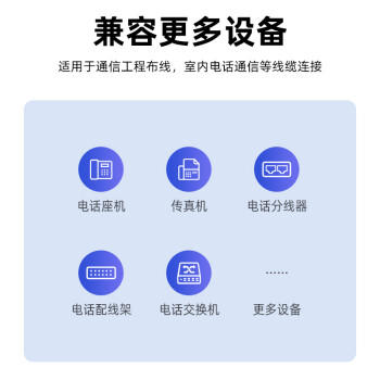 山泽 6P2C电话水晶头 2芯工程级镀金语音电话线接头 RJ11电话语音水晶头 50个 SJ-3250 商品图2