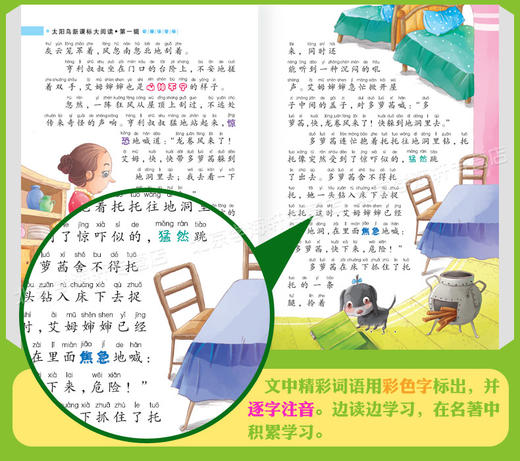 学海轩绿野仙踪大阅读彩色插图注音版小学生课外阅读图书儿童读物少儿文学教辅书籍童话故事阅读心得 商品图1