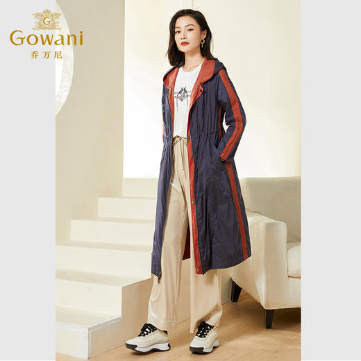 乔万尼风衣外套女新款中长款韩系双面穿收腰大衣EF3A849 商品图2