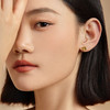 周六福5G黄金耳饰女3代无极金系列时髦金计价足金耳钉送女友 商品缩略图3