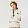 Famecoco范可儿品牌针织衫女专柜正品春秋季镂空长袖羊毛白色上衣F225DB003 商品缩略图2