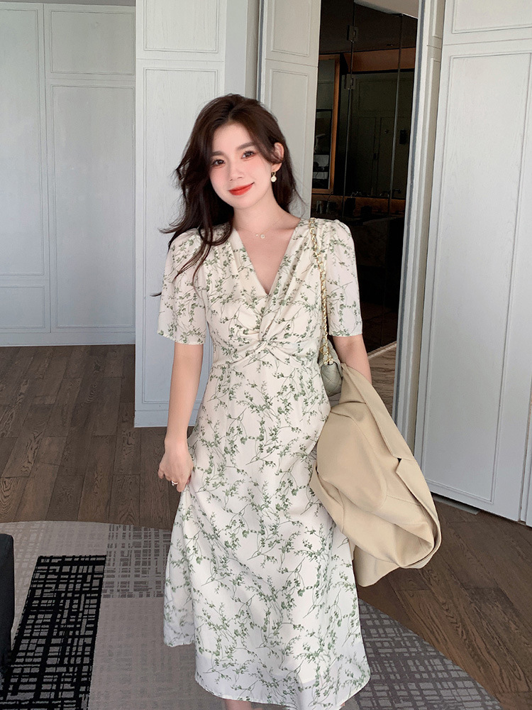 【修身显瘦连衣裙】夏季女装法式复古小众流行裙子