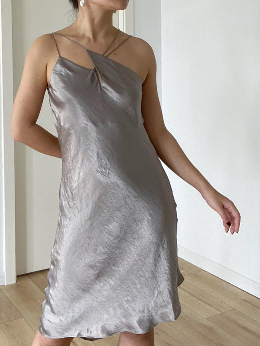 LCM｜Midnight Romance Dress Moonlight [ 醋酸细带长裙 灰紫 ] 商品图1