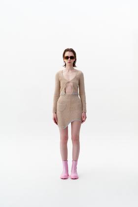 PH5 人造毛皮波浪迷你裙——2022秋冬新品