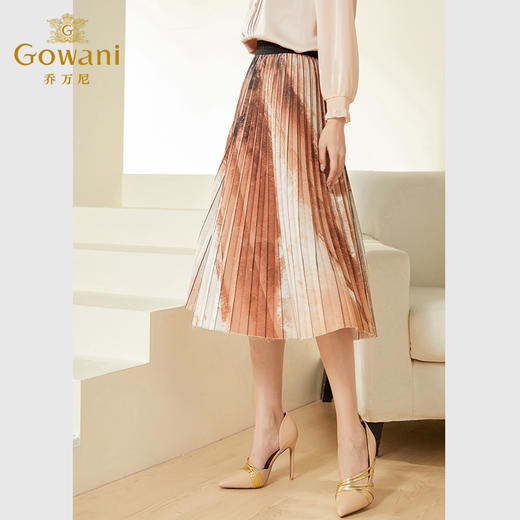 乔万尼半身裙新款御姐轻熟风百褶高腰高级感轻奢EF3D845 商品图1