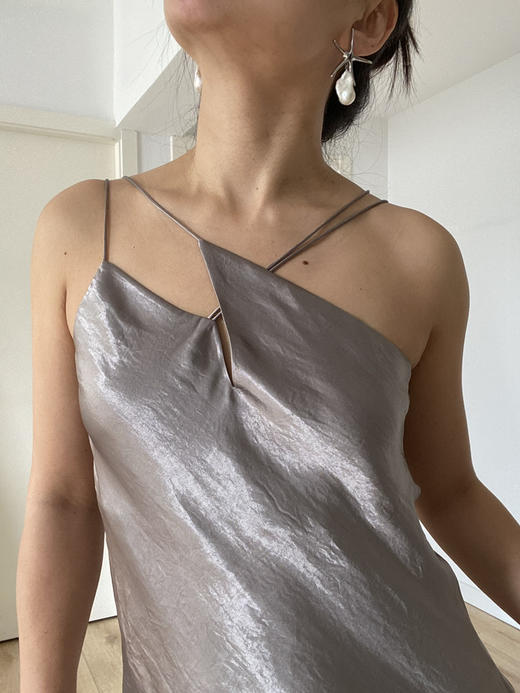 LCM｜Midnight Romance Dress Moonlight [ 醋酸细带长裙 灰紫 ] 商品图4