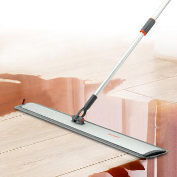 伊司达平板拖把90cm铝合金杆1.48cm共2布家用一拖净商用尘推铝板拖把 商品图2