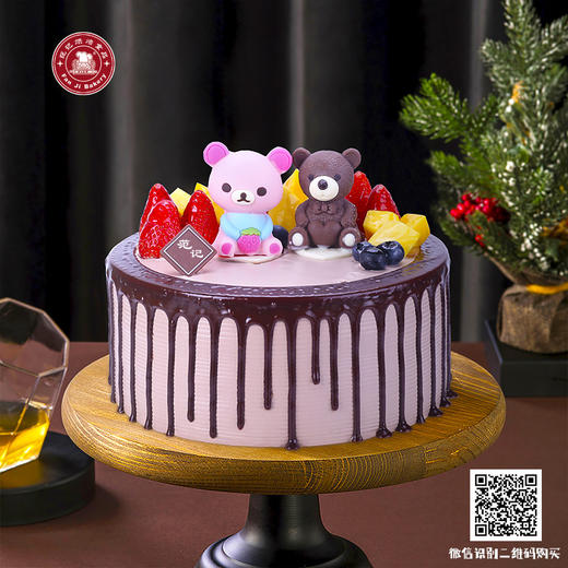 熊熊果园 - 特殊口味黑森林樱桃果馅范记生日蛋糕 商品图0