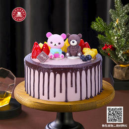 熊熊果园 - 特殊口味黑森林樱桃果馅范记生日蛋糕