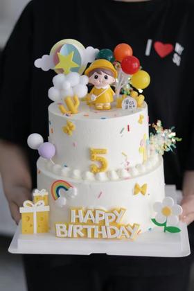 【生日蛋糕】小黄帽可爱女孩款
