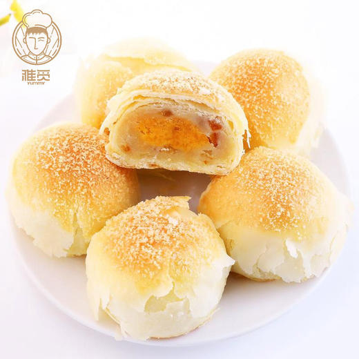 雅觅 原味晶沙酥360g 6枚蛋黄酥雪媚娘蛋黄夹心零食 办公室休闲食品 商品图1