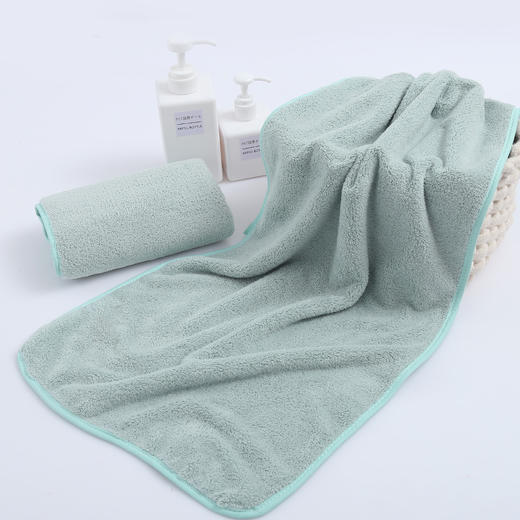 【健身专用毛巾】新款日系包边家用高密珊瑚绒毛巾刺绣定制吸水毛巾 商品图5