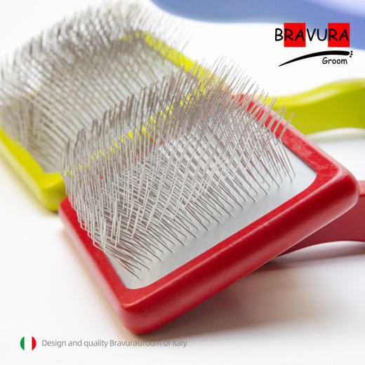 宠物MARK原木平面针梳 大号 意大利BRAVURAGROOM 大板针梳 商品图1