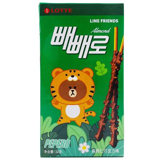 韩国大牌扁桃仁曲奇颗粒夹心巧克力棒32g网红休闲零食 商品图0