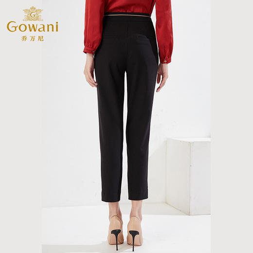 乔万尼裤子女新款爆款黑色锥形裤显瘦百搭长裤EF3F807 商品图4