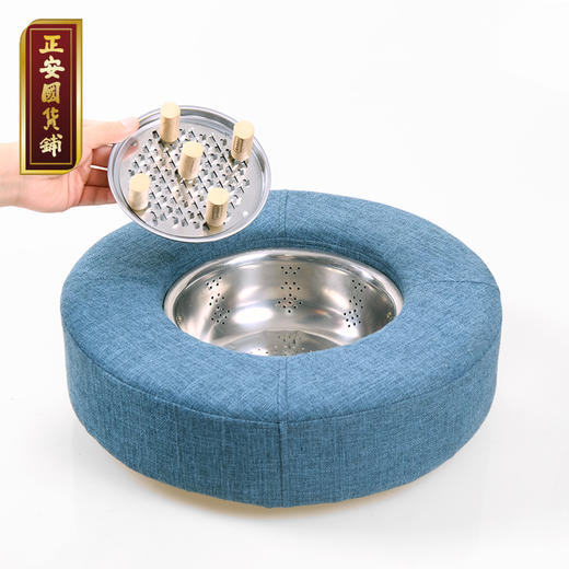 正安国货铺 坐灸蒲团 艾灸熏蒸坐灸仪家用随身灸可调温控 配4根黄金艾柱 包邮 商品图3