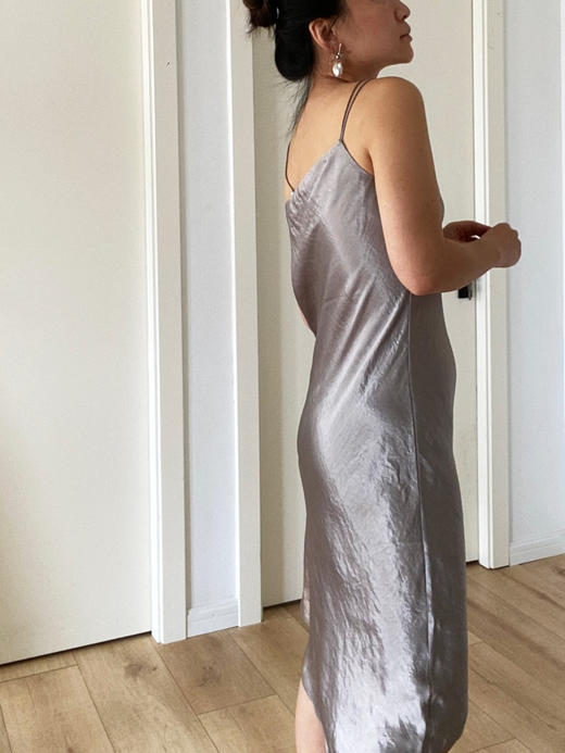 LCM｜Midnight Romance Dress Moonlight [ 醋酸细带长裙 灰紫 ] 商品图3