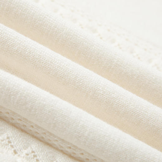 Famecoco范可儿品牌针织衫女专柜正品春秋季镂空长袖羊毛白色上衣F225DB003 商品图4