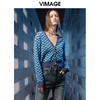 VIMAGE纬漫纪秋季新款时尚百搭V领针织衫女上衣V1801403 商品缩略图2