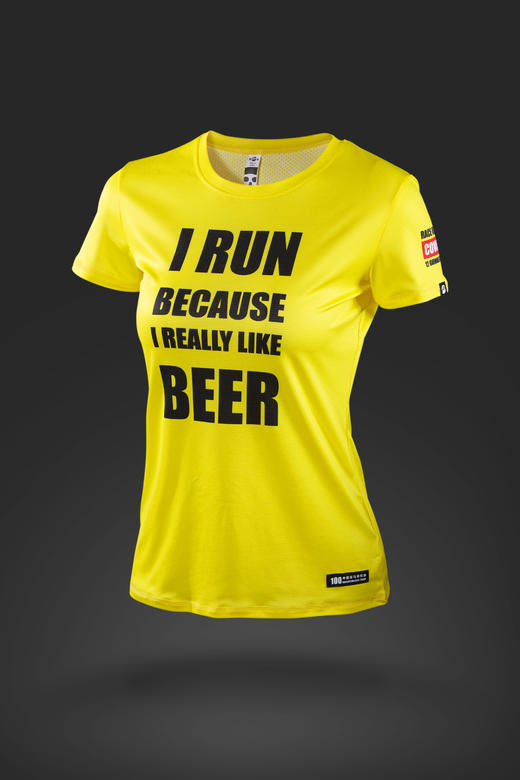 严素短袖跑步TEE,百马俱乐部,爱跑更爱喝,男/女款,轻量,快干,严素态度,中国百马俱乐部 商品图2