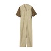 谜底2022秋新品复古文艺竖条纹配腰带翻领天丝连体裤女223MK1053 商品缩略图4
