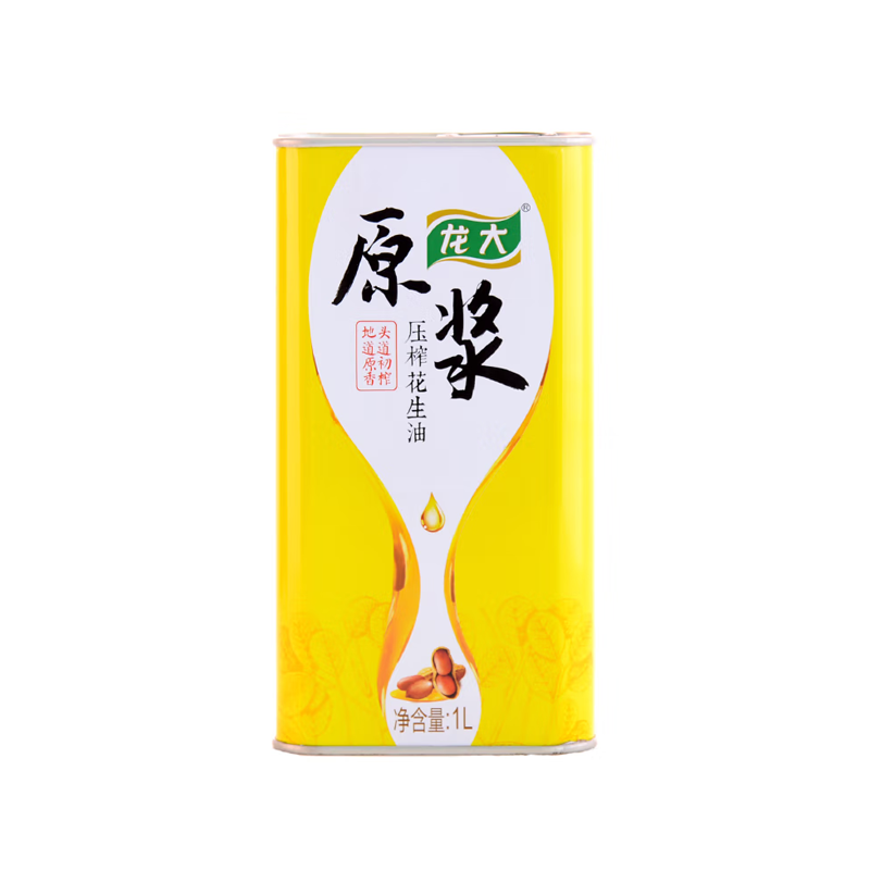 龙大 原浆压榨花生油  1L/桶