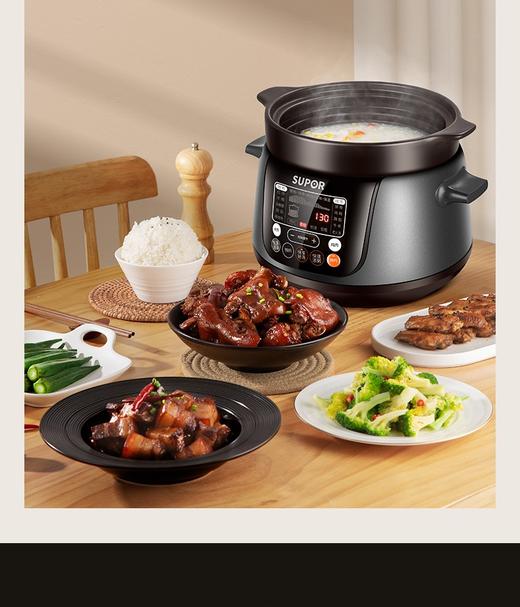 苏泊尔TG40YC5电炖锅智能全自动煲汤电砂锅紫砂陶瓷炖汤煮粥家用 商品图1