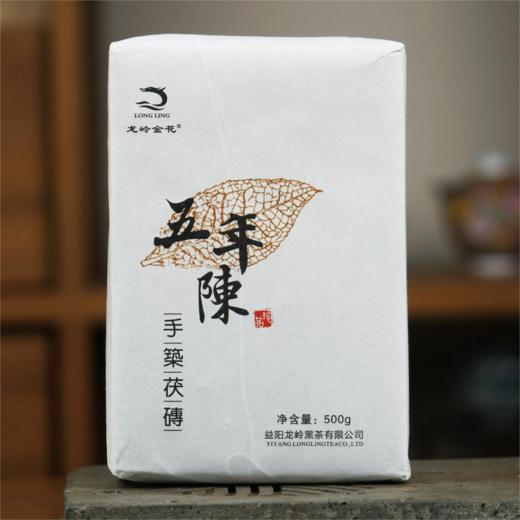 2017年安化黑茶五年陈手筑茯砖500g 商品图0