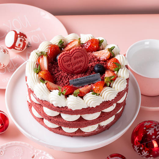 【七夕限定】恋恋心语红丝绒裸蛋糕6吋【7月28日-8月2日预定，8月3日-8月4日提货】 商品图0