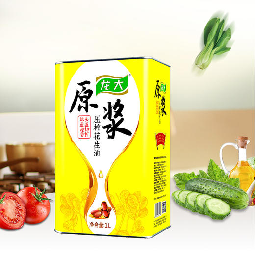 龙大 原浆压榨花生油  1L/桶 商品图3