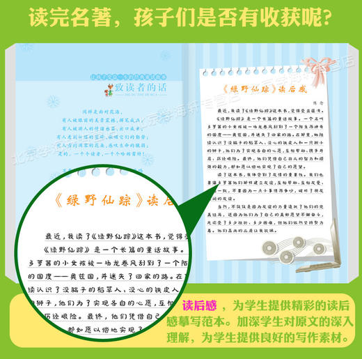 学海轩绿野仙踪大阅读彩色插图注音版小学生课外阅读图书儿童读物少儿文学教辅书籍童话故事阅读心得 商品图3