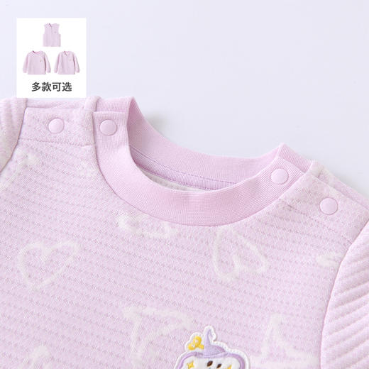 英氏儿童家居服女保暖马甲长袖开衫秋冬款上衣YLBAJ32001A 商品图1