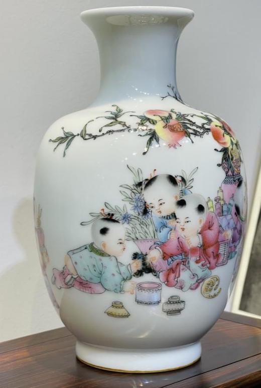 童子冬瓜长颈瓶 商品图0