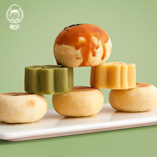 雅觅 绿豆糕鲜花饼手工蛋黄酥蝴蝶酥曲奇饼干大礼包正宗传统糕点零食点心礼盒 好运连连礼盒975g 35枚 商品图2