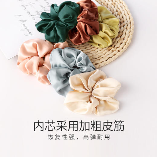 金三塔新品 真丝缎面桑蚕丝法式复古简约大肠发圈  JXQ239 商品图1