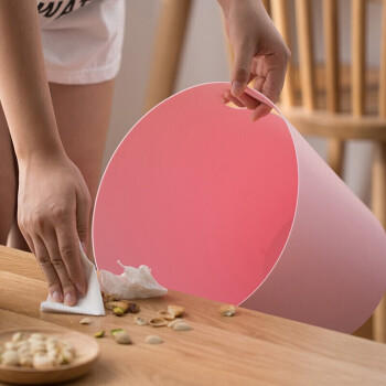 茶花 垃圾桶3.6L卫生间废纸篓客厅厨房垃圾桶手提塑料收纳垃圾筐* 商品图1