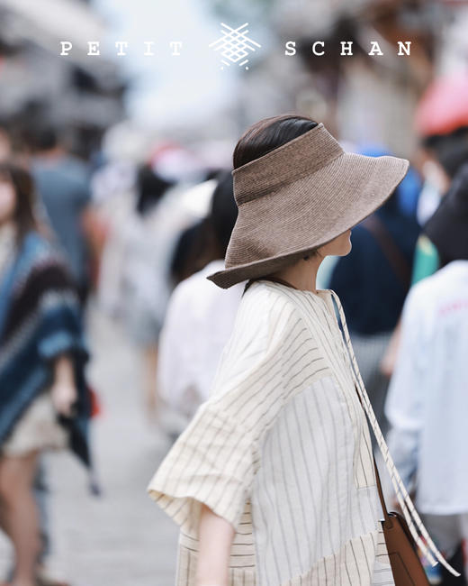 PETIT SCHAN小闪 #040 star trail 星轨 日本进口纸辫大檐不对称设计空顶草帽 商品图9