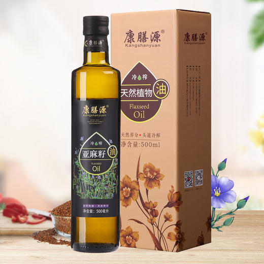 【九九食材】亚麻籽油 冷榨亚麻油 500ml 商品图0